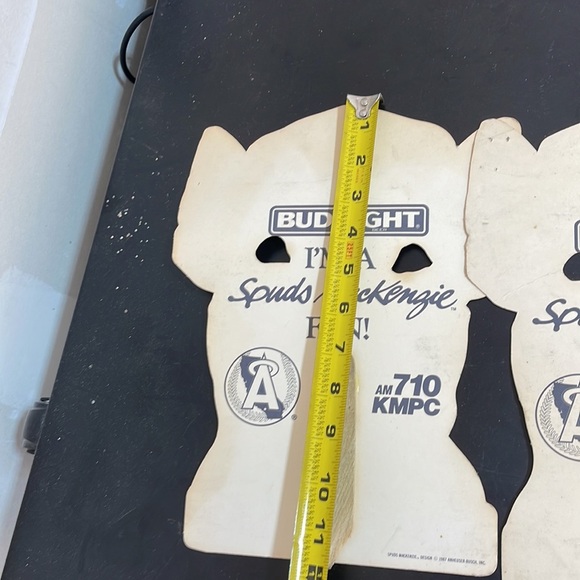 Vintage Bud Light "I'm a Spud Mackenzie Fan" Paper Fan 1987 the A’s base… - Picture 7 of 8